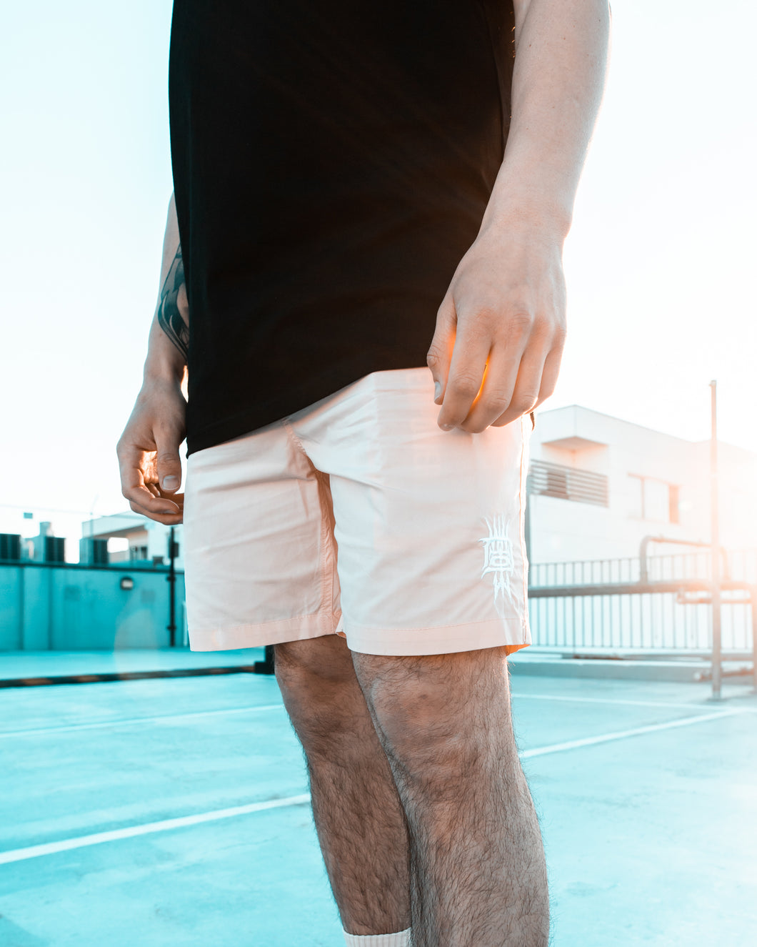 Glyph Beach Shorts - Pale Pink